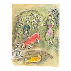 1989 Chagall Lithograph V1-4 Odyssee Sacrifice at Athenea