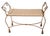 French Provincial Gold Finish Metal Tassel Bench Made in Italy C 1950/60's For Sale - Image 3 of 17