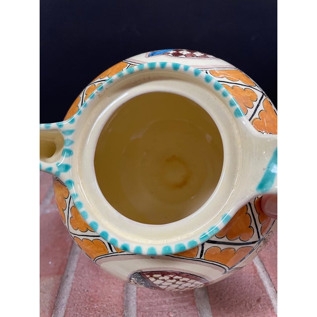 Vintage Italian Renaissance Style Giacomini for Cottura Hand Painted Pottery Teapot For Sale - Image 10 of 10