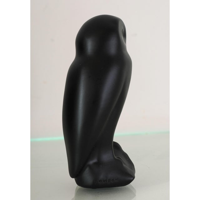 Francois Pompon (1855 - 1933) (after) Owl Black resin sculpture Posthumous edition, signed within the block. Dimensions:...