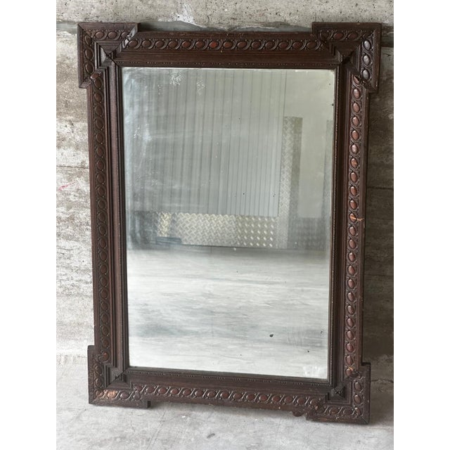 Antique Neo-Renaissance Carved Wooden Mirror, 1890s For Sale - Image 3 of 18