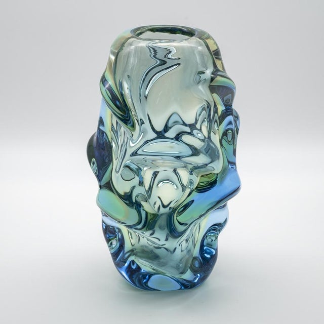Glass Propeller Vase by Jan Kotík for Beránek Škrdlovice Glassworks, 1958-1962 For Sale - Image 4 of 10