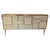 Contemporary Italian three-door sideboard handcrafted in 2026 with ivory Murano glass, solid wood and polished brass. The...