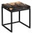 Black & Tan Petrified Wood Top Side Table For Sale