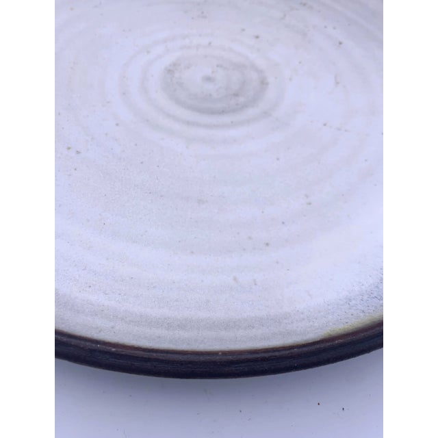Cream Vivika & Otto Heino Museum Quality Studio Pottery Charger For Sale - Image 8 of 13