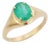 Vintage Style Oval Emerald Chunky Statement Ring Size 6.5 For Sale