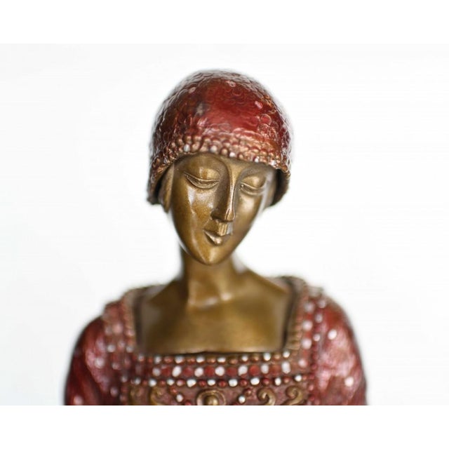 Chiparus, Eternal Friends, 1890s, Bronze & Marble For Sale - Image 10 of 18