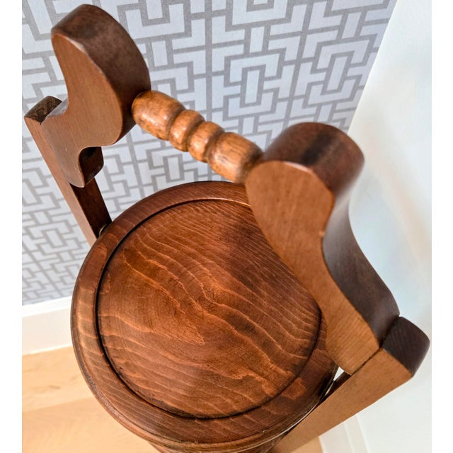 Vintage Cornwall 3-Tier Folding Pie Stand / Silent Butler Serving Table, South Paris Maine For Sale - Image 9 of 12