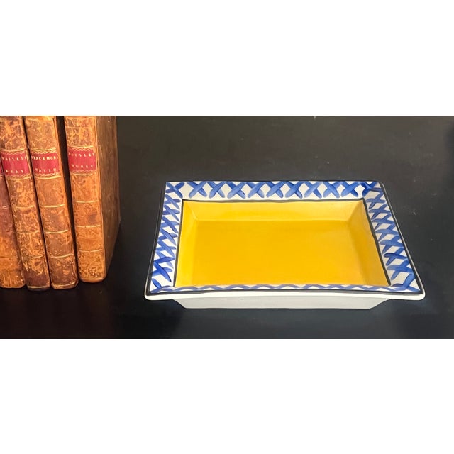 Postmodern Vintage Handpainted French Catchall by Hilton McConnico For Sale - Image 3 of 9