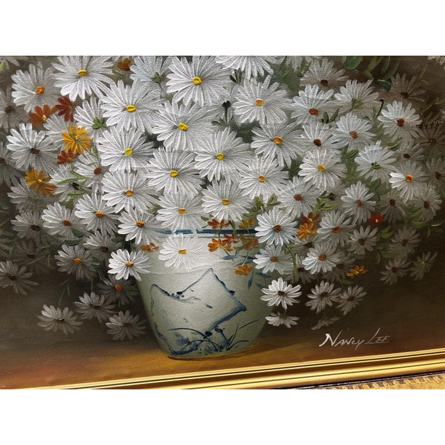 Large Still Life Oil Painting On Canvas By Nancy Lee. Size :- 96 x 65.5 cms
