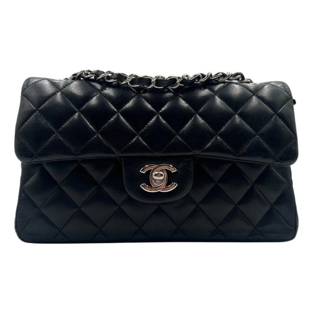 Chanel Classic 11.13 Black Leather Bag 2011 For Sale