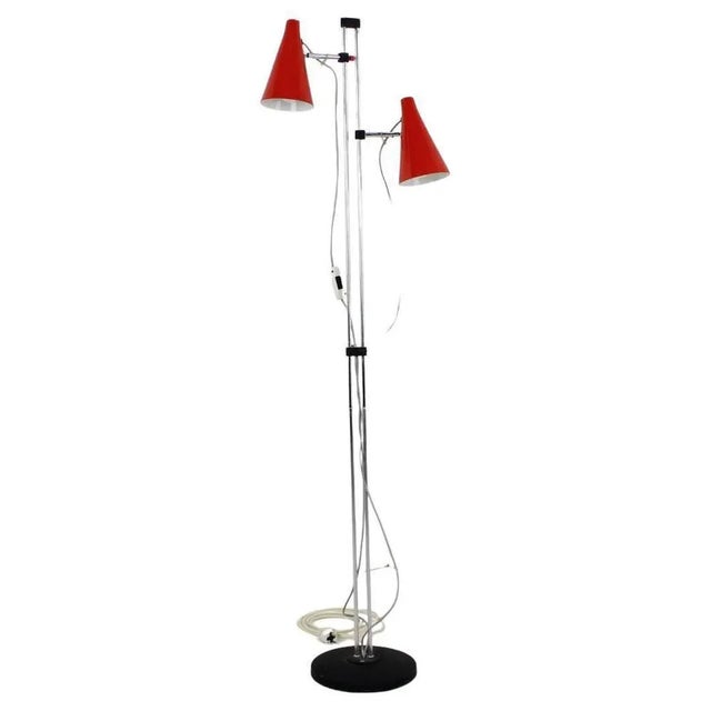 Red Floor Lamp attributed to Lidokov, 1960s For Sale - Image 10 of 10