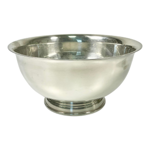 1970s Vintage Hollywood Regency Chippendale Watson Silverplate Revere 6.5” Footed Serving Bowl