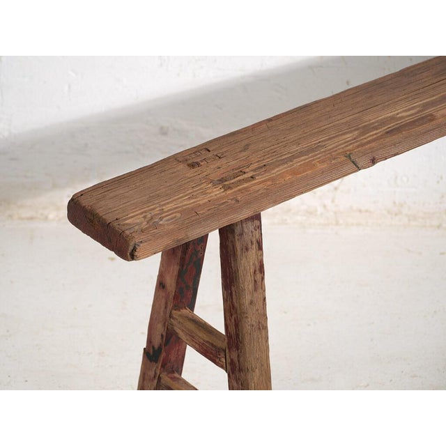 Rustic Antique Wood Bench | Wooden Bench | Amaru For Sale - Image 3 of 9