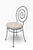 Stylish vintage wrought iron cafe bistro style garden, patio, poolside dining set, having two chairs, and a glass top...