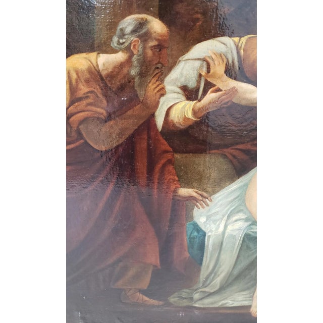 Brown 19th Century Old Master "Susanna and the Elders" After Martinelli For Sale - Image 8 of 11