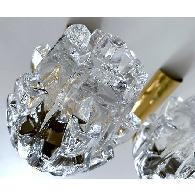 Vintage Glass and Brass Sconces, 1970, Set of 2 For Sale - Image 14 of 18