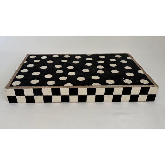 Contemporary MacKenzie-Childs Cowhide Backgammon Set For Sale - Image 3 of 11