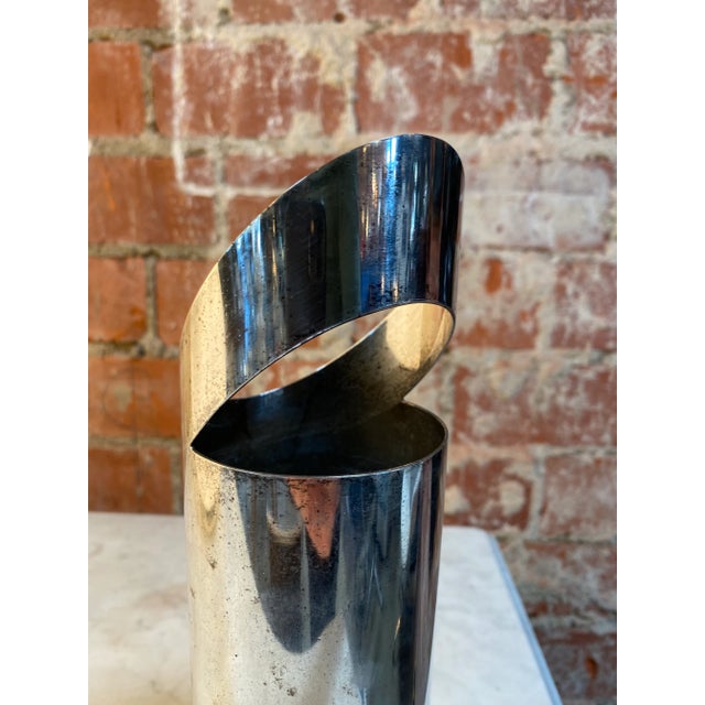 1970s Italian Silver Flower Vase For Sale - Image 4 of 6