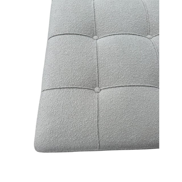 George Smith George Smith Large Tufted Boucle Ottoman For Sale - Image 4 of 5
