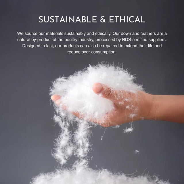 Textile Plush Firm White Duck Feather/ Down Pillow with Cotton Shell, Standard For Sale - Image 7 of 7