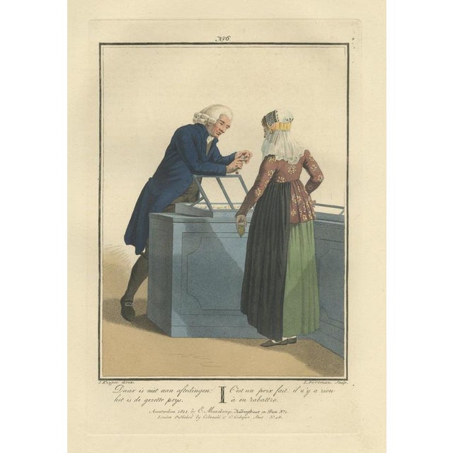 Maaskamp, The Fixed Price, Shopkeeper and Customer, Dutch Costume, 1811 ...