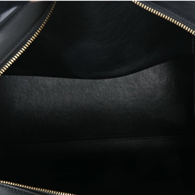 Blue Black Cream Suede Grained Calfskin Small Trapeze Bag For Sale - Image 9 of 9