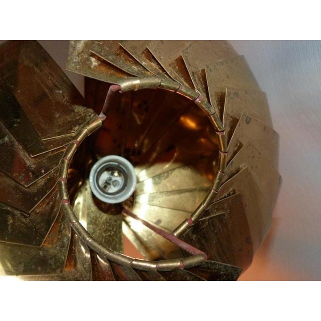 1960s Vintage Brass Hanging Lamp attributed to Louis Weisdorf for Lyfa, 1960s For Sale - Image 5 of 6