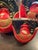 1970s Musical Vintage Chinese Carved Wood Fish Temple Drums – Red & Gold Buddhist Wooden Fish, Graduated Set of 5 For Sale - Image 5 of 9