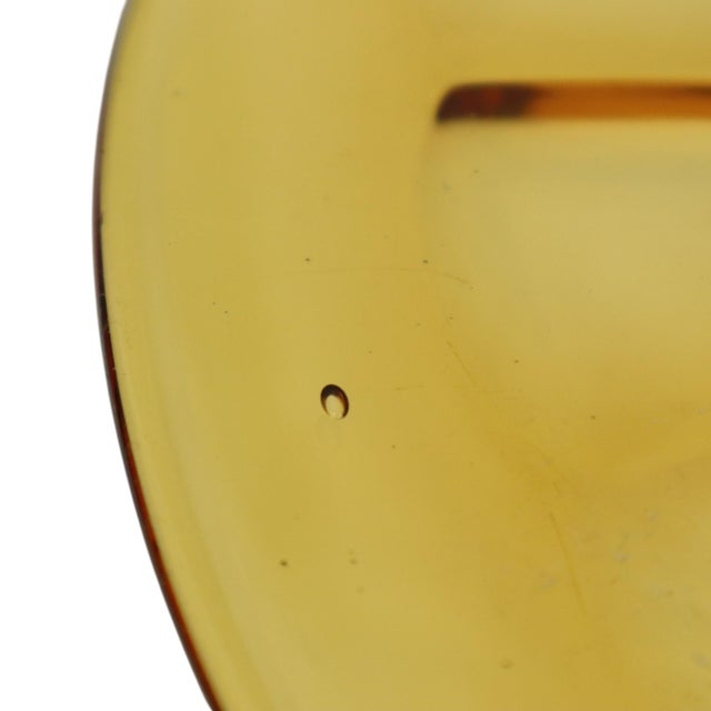 Glass Art Deco Amber Tart Plate Dish from Verrerie de Scailmont, 1930s For Sale - Image 7 of 13