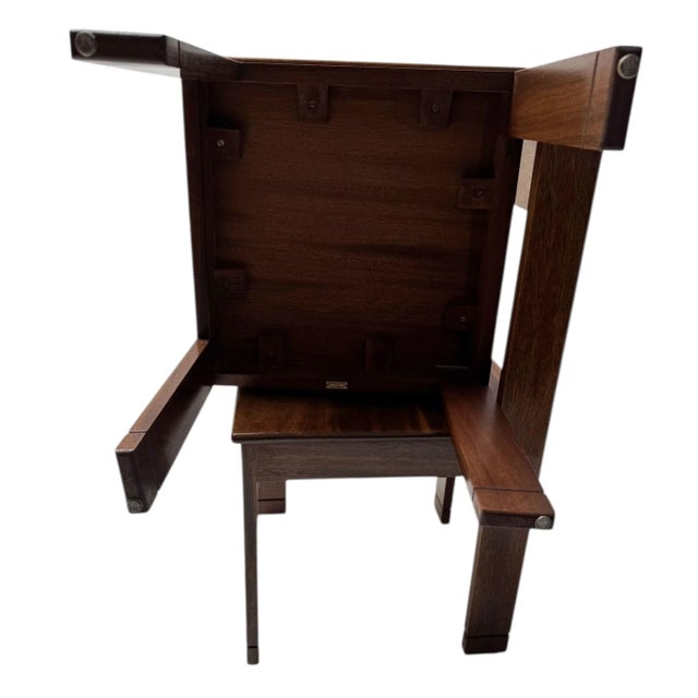 Brown Art Deco Modernist Side Chair by J.A. Muntendam for L.O.V. Oosterbeek, 1920s For Sale - Image 8 of 13