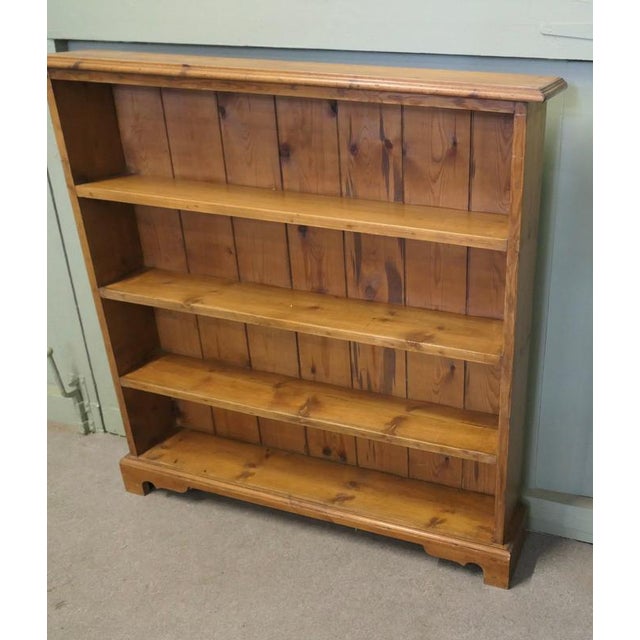 Golden Pine Open-Front Bookcase, 1960 For Sale - Image 6 of 7