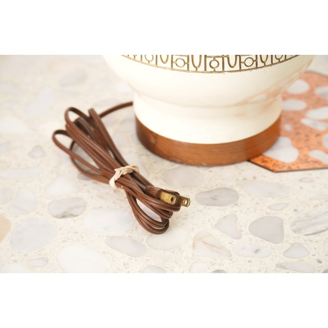 Wood Vintage Quartite Creative Corp Ceramic Lamp For Sale - Image 7 of 7