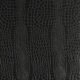 Sample - Schumacher Crocodile Wallpaper in Jet For Sale