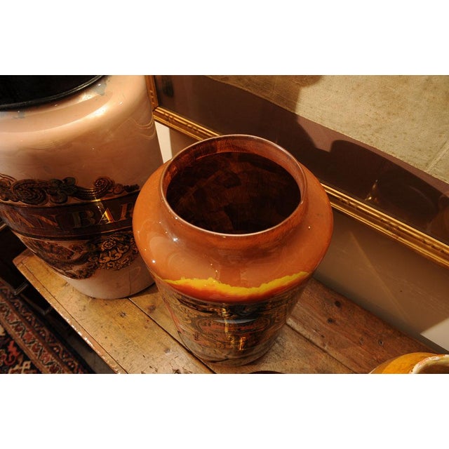 1830 English Reverse Painted Glass Pharmacy Jars - a Pair For Sale In San Francisco - Image 6 of 10