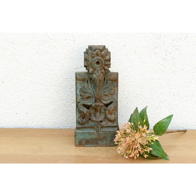 Standing at an impressive 14 inches, this authentic antique corbel serves as a profound expression of heritage...