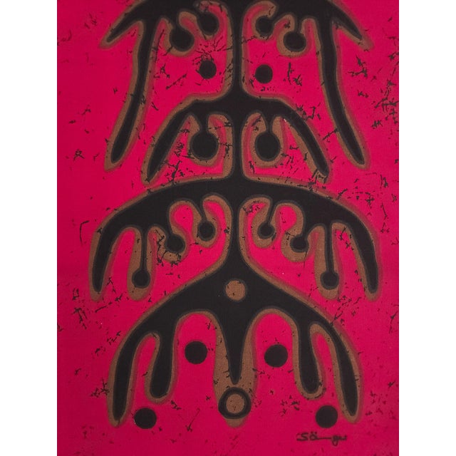 Mid-Century Modern Mid-Century German Pop Art Screen-Printed Wall Hanging by Traute Sänger, 1970s For Sale - Image 3 of 4