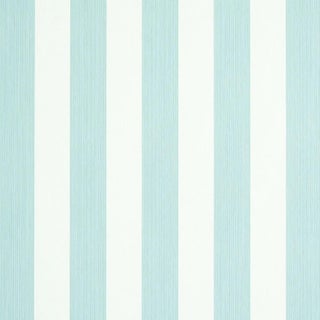 Sample - Schumacher Edwin Stripe Medium Wallpaper in Mineral For Sale