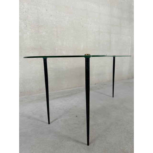 Glass Vintage Tripod Amoeba Table For Sale - Image 7 of 8