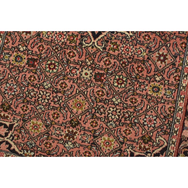 Bidjar Rug 2’7” X 4’3” Pink Wool Vintage Traditional Hand-Knotted Carpet For Sale - Image 4 of 10