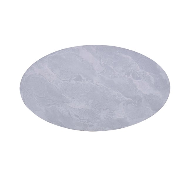 Aged patina finish cast bronze base with White scagliola top & shelf; Designed by Pride Sasser Dust with a soft, clean...