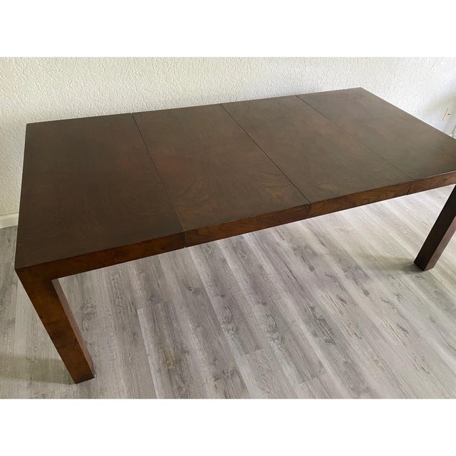 1970s 1970s Milo Baughman for Thayer Coggin Monumental Burl Dining Table For Sale - Image 5 of 12