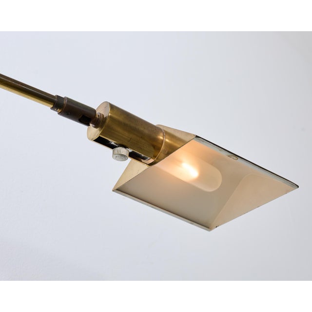 Pair of Koch & Lowy Omi Patinated Brass Pharmacy Floor Lamps For Sale In Sacramento - Image 6 of 18