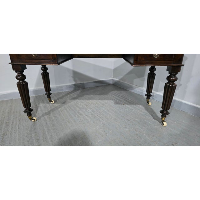 Antique Victorian Mahogany Desk, 1880 For Sale - Image 9 of 13