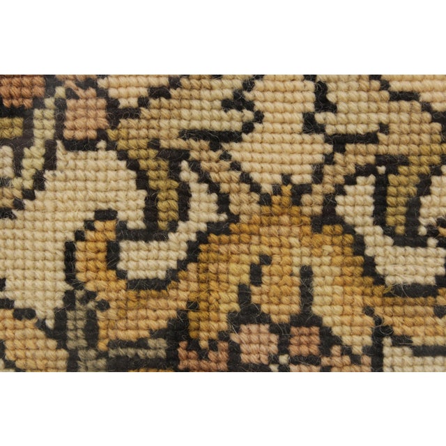 Brown Antique English Mahogany Needlepoint For Sale - Image 8 of 16