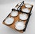 1950s Rare Set of MCM Serving Plates and Wood Carry Holder Set of 9 For Sale - Image 5 of 12