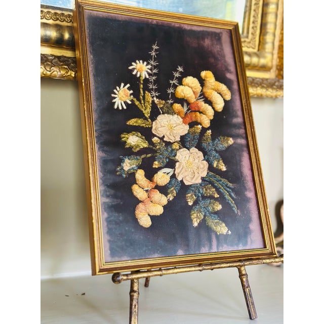 1930s Vintage Textile Artwork, Framed For Sale - Image 5 of 8