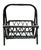 Mid Century Black Laquered Bamboo & Leather Magazine Rack Holder For Sale - Image 4 of 8