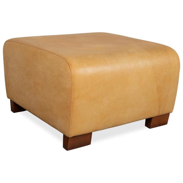 Cognac Leather Ottoman from Machalke For Sale - Image 9 of 9