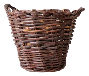 Vintage Wicker Gathering Basket